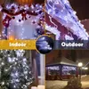 LED -strängar LED Icicle String Lights 4m 20m Street Garland på huset 8 Mods jul utomhus för nyårsdekoration YQ240401
