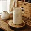 Вазы в скандинавском простом стиле, художественная керамическая ваза для цветов, современная легкая, роскошная, для сушеной композиции, мягкие украшения для дома