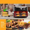 Ferramentas 2 PCS Air Fryer Rack Dupla Camada Multi-Purpose Peças de reposição Acessórios Grelhar com 5 espetos