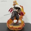 Anime Manga Démon Rengoku Kyoujurou Anime Figurines DIY Pvc Kimetsu No Yaiba Figurine Collectionner Ornements Poupée Cadeau Jouet 240401