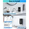 Distributeur de savon liquide, bain de bouche pour salle de bains, 18.26 Oz (540Ml), lavage de bouche automatique sans contact avec gobelets magnétiques, vente au détail