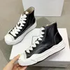 Casual Shoes Men's mmy läder manliga sneakers mihara snörning svart solid yasuhiro hög topp kvinnors springande original lyx