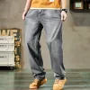 Yaz Men Kot Moda Elastikiyet İnce Denim Pantolon Artı Boyut Gevşek Popüler Düz Jean Pantolon Erkek Mens Giyim 42