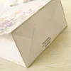 Gift Wrap 10pcs Cookie Candy Packing Bag Flower Kraft Paper Bags Christmas Festival Party 25 18/21 15cm Favor With Handles