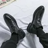 Sapatos casuais altos homens moda britânica formal crocodilo padrão vestido de casamento de negócios