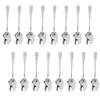 Spoons 16 Pcs Teaspoons Set Stainless Steel Durable Small Metal Dessert Spoon For Home Kitchen