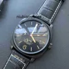 Wysokie moda Wysokie zegarek luksusowy zegarek 47 mm Black Dial Automatyczny ruch stalowy skórzany pasek Luminous Waterproof VZI2