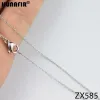 Naszyjniki spawalnicze łańcuch krzyżowy 1.23.0 mm łańcuch naszyjnika ze stali nierdzewnej Kobiet Man Lady Punk Fashion Jewelry ZX585, ZX586