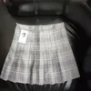 XSXXL Girls Striped Pleated Skirt Elastic Waist Female Sweet Mini Dance Plaid Girl Skirts 240323