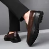 Casual Shoes Spring oryginalne skórzane buty dla mężczyzn mężczyzn Flat Business Wedding Formal Dżencian Dżentelmen's Stylowy