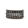 Kedja 2022 Punk Rivet Nightclub Trend Armband Skeleton Armband Rostfritt stål Gotiskt flerskiktade modesmycken Partihandel Q240401