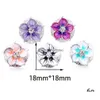 CLASPS HOODS RHINESTONE METAL Flower 18mm Snap Buttons Charms For Button Jewelry Drop Leverans Fyndkomponenter DHLTA