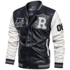 Mens Jaquetas 2022 Marca Moda Inverno Jaqueta De Couro Homens Casual Stand Collar Bomber Casaco Windbreaker Retro Beisebol Motocicleta Casacos Dhokv