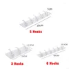 Hooks Non-marking Strong Sticking Row Hook Kitchen Storage Tools Bathroom Hanger Hanging Stickers Wall Mounted Holder With 3/5/6