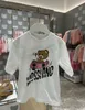 Moda Ragazzi Ragazze orso lettera stampata T-shirt INS bambini cartone animato manica corta tees 2024 Estate bambini cotone casual top abiti firmati S1281