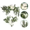 Flores decorativas 1 conjunto de decoração de arco de casamento artificial com folhas verdes lembrancinhas