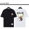 T-shirt a maniche corte stampata con stampa Seven Luck Eight Up del nuovo marchio di moda estivo Fushen da uomo