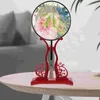 Decorative Figurines Ancient Fan Holder Display Shelves Desktop Hand Stand Festive Round Chinese Abs Fans Traditional Bracket