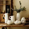Vases Nordic Style Simple Art Vase à fleurs en céramique Lumière moderne Luxe pour arrangement séché Accueil Décorations douces