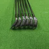 Golf Roddio Little Bee Golf Clubs ПК Черный зеленый кованый мягкий черный железо Кованый железо набор (5 6 7 8 9 P) 6pcs Сталь или графитный вал