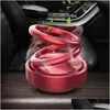 Car Air Freshener Aromatherapy Double Rings Rotary Suspension Rotating Dashboard Per Diffuser Ornament Drop Delivery Automobiles Motor Otcey