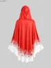 Podstawowe sukienki swobodne Rosegal Plus w rozmiarze kolorowy z kapturem z kapturem płatek śniegu nadruk tulipan hem asymetryczny płaszcz odzieży wierzchniej kobiety Curphles Curpes czerwony yq240402