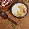 Colheres De Madeira De Acácia Para Saladas De Frutas E Salada De Macarrão Tigela De Madeira