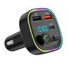 Bluetooth Car Kit Kits 5.0 Sändare FM Wireless Hands O Mottagare Mp3 Player Type-C Dual USB Fast Charger Accessories Drop Delivery OTW2H