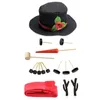 Feestdecoratie 1 Set Mooie Sneeuwpop Maken Kit Wortel Neus Accessoires Kerst DIY Tool