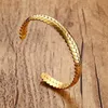 Keten VNOX Tarwe Ontwerp Manchet Armbanden Bangle voor Vrouwen 8mm Goud Kleur Verstelbare Sieraden Q240401