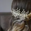 Grampos de cabelo Pente feminino de 12 dentes com pérolas artesanais estilo grão para mulheres mãe filha amigos