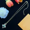 Merk Hanger Ketting Ontwerper Elegant Kristal Bloem Letters Charme Hanger Ketting Vrouw Zilver Vergulde Ketting Choker Ketting Mode-sieraden Groothandel