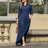 Robes décontractées de base 2023 automne élégant femmes robe en jean à manches longues boutons chemise femme mode nouveaux vêtements pour dames yq240402