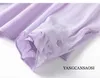 Женские блузки Рубашки Женская модная весенняя новинка ванильно-фиолетового цвета из 100% натурального шелка шелковицы из крепдекитайского крепа со стоячим воротником и длинными рукавами, прямая рубашкаL240328