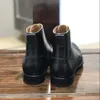 Botas Vintage Hombres Cuero genuino Otoño Invierno Trabajo Tobillo Zapatos Diseñador Hombre Lace Up Costura Casual Botas Hombre