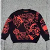 maglione da uomo maglioni girocollo polo con stampa di caratteri tendenza versatile felpa con cappuccio in stile unisex
