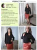 Blouses Femme Chemises Été nouveau femmes solide noir en mousseline de soie chemise à manches longues décontracté femmes coréen BF Style haut tendance femmes Blusa T0L240328