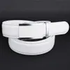 Belts WOWTIGER New 3.5cm White Mens Design Leather Belt with Automatic Buckle Adjustable High Quality Luxury Mens Brand Belt Q240401