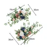 Decorative Flowers 2Pcs Silk Flower Swag Arch For Holiday Table Centerpieces Welcome Sign