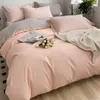 Bedding Sets Pink Princess Seersucker Kawaii Ruffle Solid Color Ins Korean Duvet Cover Skirt Sheets For Girl We