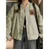 Damesjassen American Retro Label Baseball Sport China-chic Design Sense Niche Motorcycle Loose Womens Autumn Female Coat