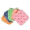 Baking Moulds Food-safe Silicone Ice Tray Cartoon Bear Reusable Leakproof Cake Mold For Fridge 9 Compartments Food