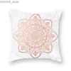 Couche d'oreiller 45x45 cm rose alphabet brillant à point bril