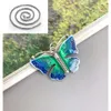 Klassische Van-Klee-Halskette aus 999er-Sterlingsilber, blaue Schmetterlings-Halskette für Damen, personalisierter, stimmungsvoller Anhänger, Schlüsselbeinkette, Geschenk