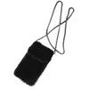 Mode Mini vison cheveux porte-monnaie bandoulière petit sac sac de téléphone portable tout assorti femmes épaule sac de téléphone portable 240326