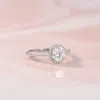 Anéis de cluster Roxi 925 prata esterlina feminino noivado anel de casamento redondo zircônia cúbica dedo para noiva tamanho 5-9 anello argento