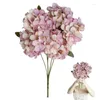 Fiori decorativi Bouquet artificiale di ortensie finte con fiori rosa viola per matrimoni