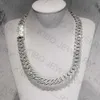 Hiphop rapper sieraden heren 18 mm smaragd gesneden moissaniet diamant 925 zilveren miami ketting ijs de stokbrood cubaanse linkketen