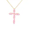 Ожерелья с подвесками Yoiumit, кристалл циркона, ожерелье с крестом для женщин и девочек, цепочка в стиле панк золотого цвета, вечерние украшения, подарок на день рождения