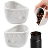 Cuillères à thé, café et outils, pelle à grains en céramique, tasse de dosage, marque surélevée, plateau à glace Cha en porcelaine blanche